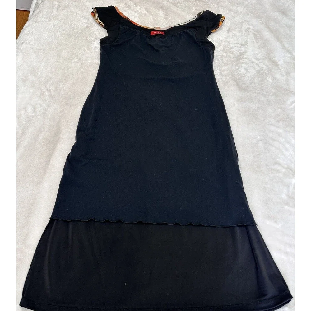 Creola Women's Black Stretch Sleeveless Sheath Dress Sz 6/42